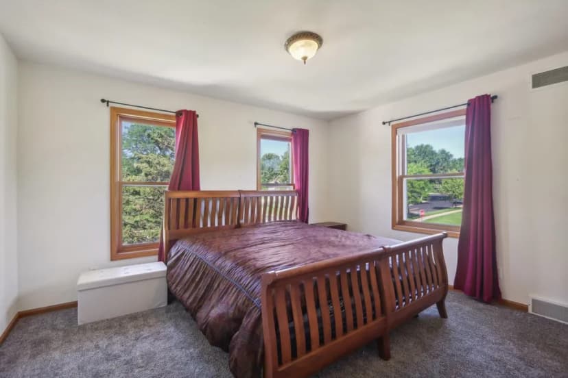 Private resident bedroom with natural light