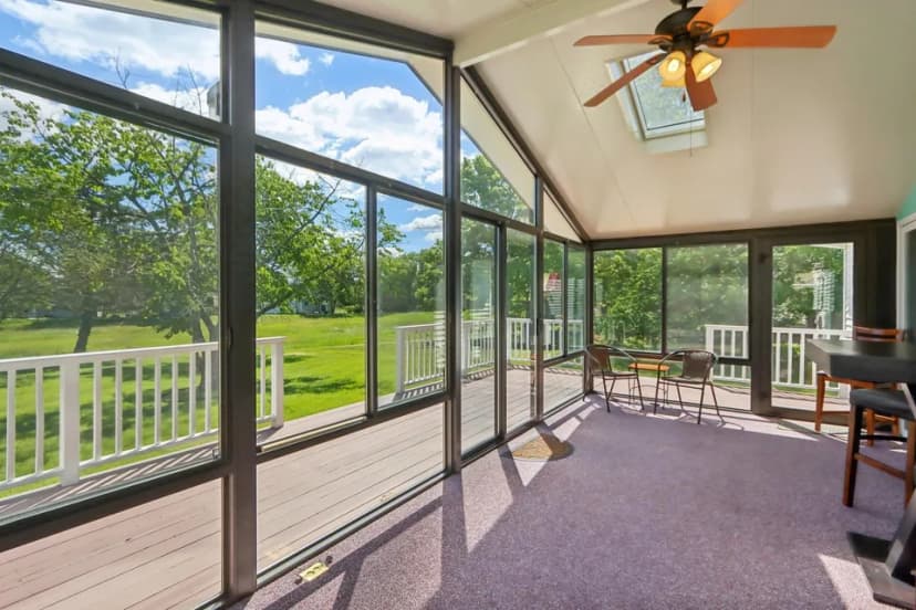 Sunroom seating area